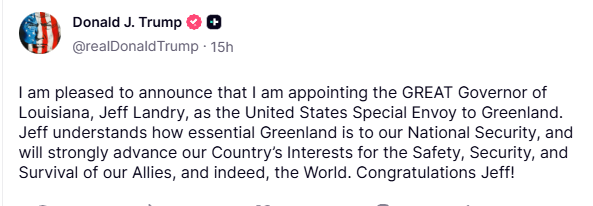 Trump Greenland envoy