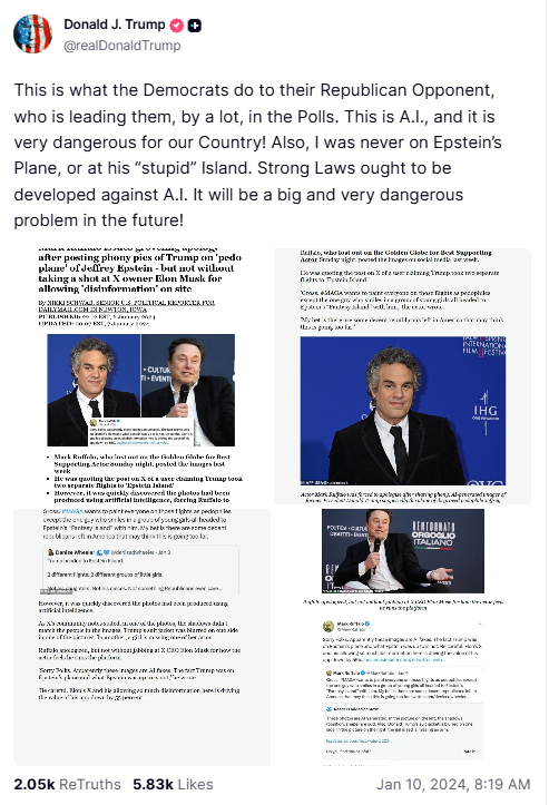 Trump Epstein flights