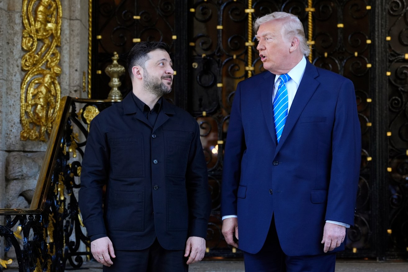 Ukraine President Volodymyr Zelensky has arrived for ceasefire talks with President Donald Trump.