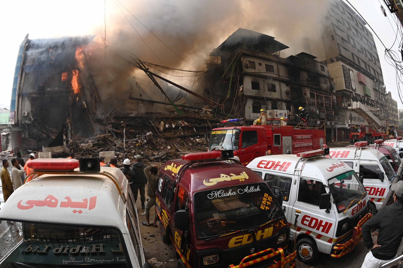 Firefighters worked through the night to contain the massive blaze.