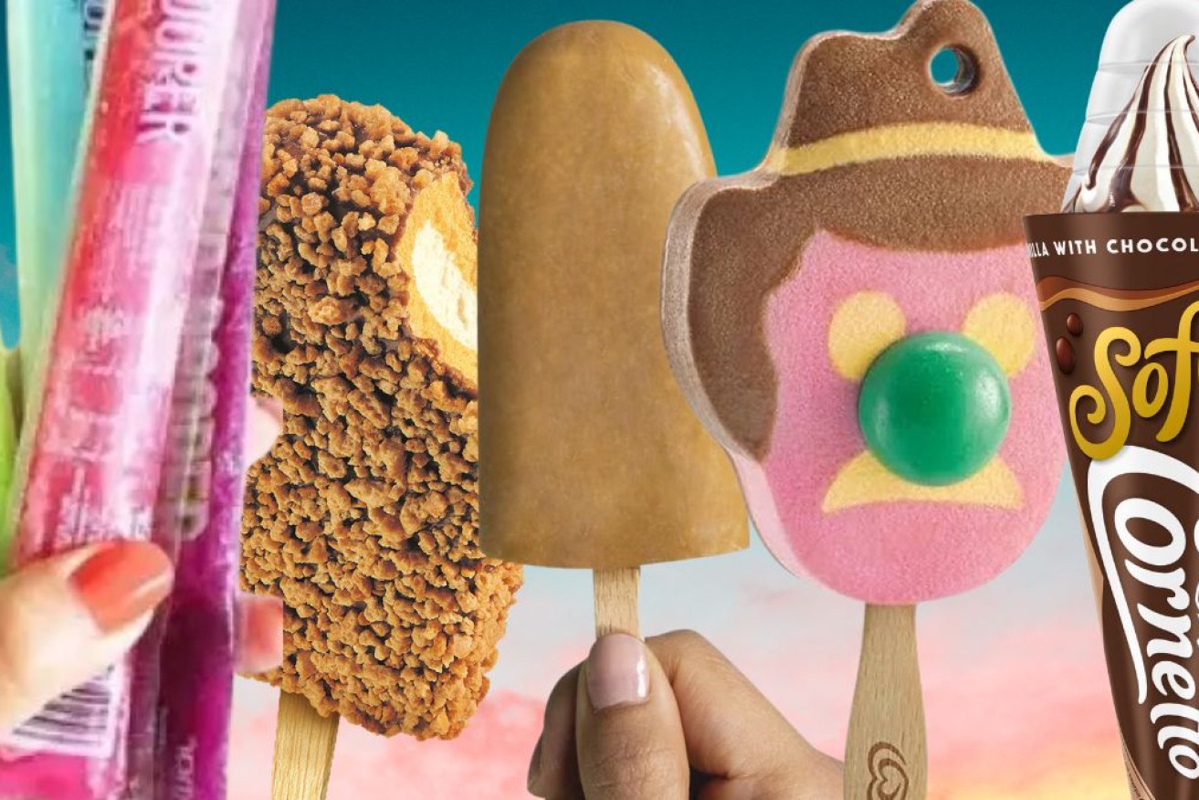 Choose your personal favourite – Zooper Doopers, Golden Gaytime, Paddle Pop, Bubble O'Bill or a Cornetto?