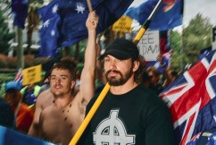 White nationalist held over 'heil' speech