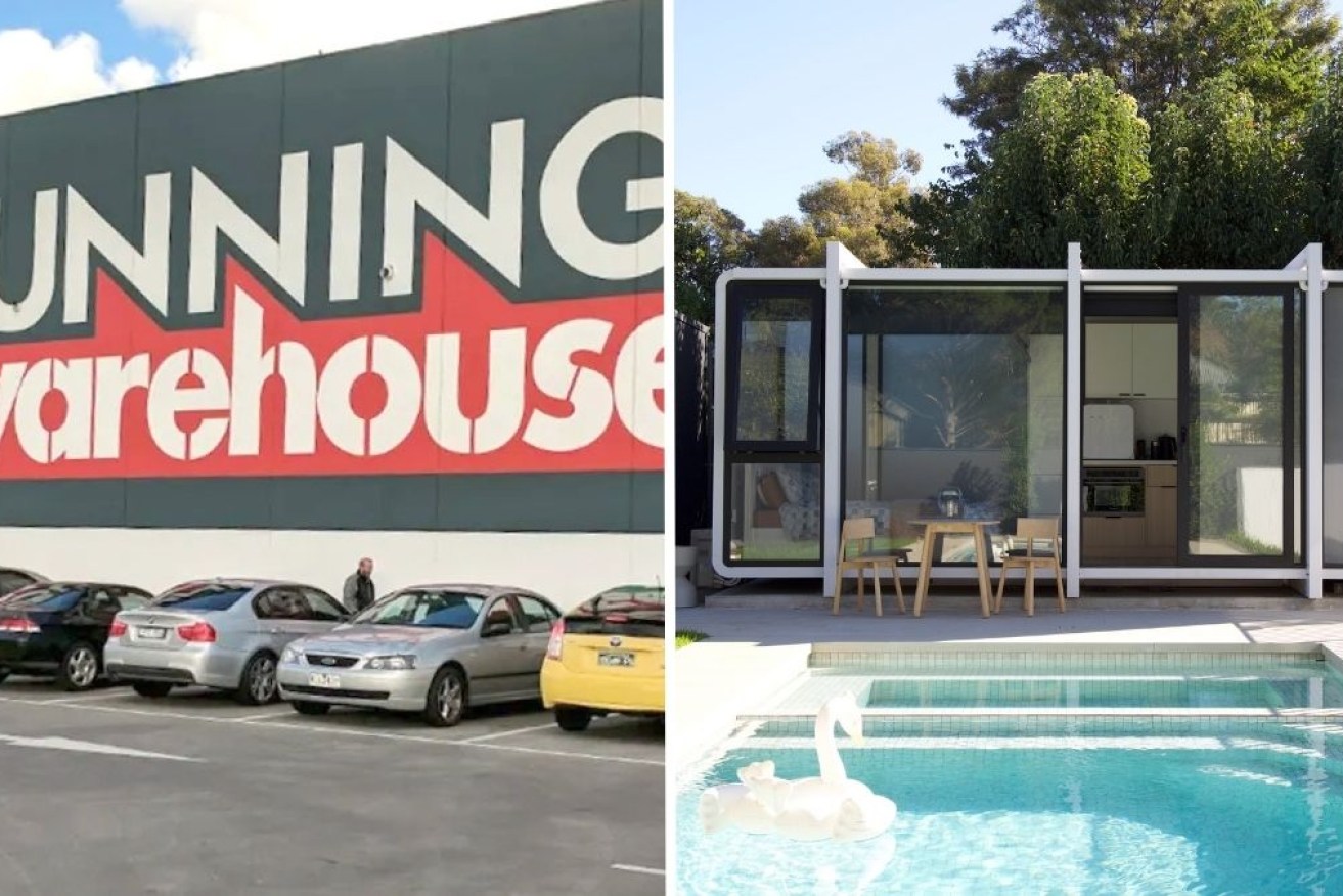 Two of Elsewhere Pods' range can be bought through hardware retailer Bunnings.