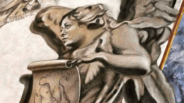 Now you see it, now you don't – Meloni's image is wiped from the fresco.