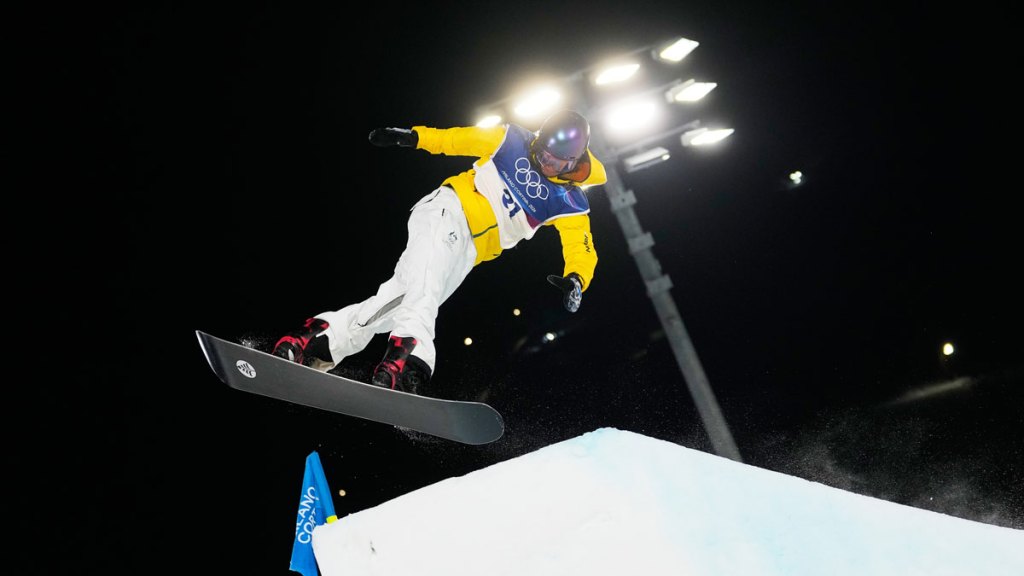 Snowboarder Valentino Guseli at the Winter Olympics