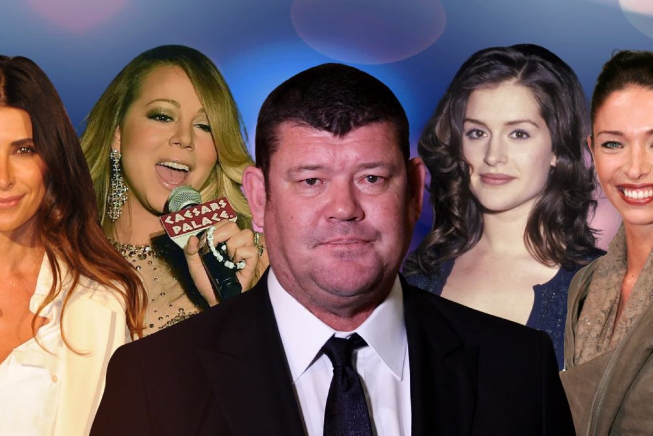 From left: Jodhi Meares, Mariah Carey, James Packer, Kate Fischer and Erica Baxter.