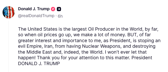 Trump oil prices Iran