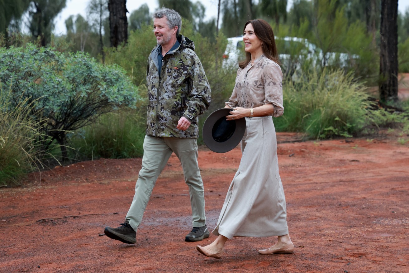 Denmark's King Frederik and Queen Mary spent the first hours of their Australian visit at Uluru.