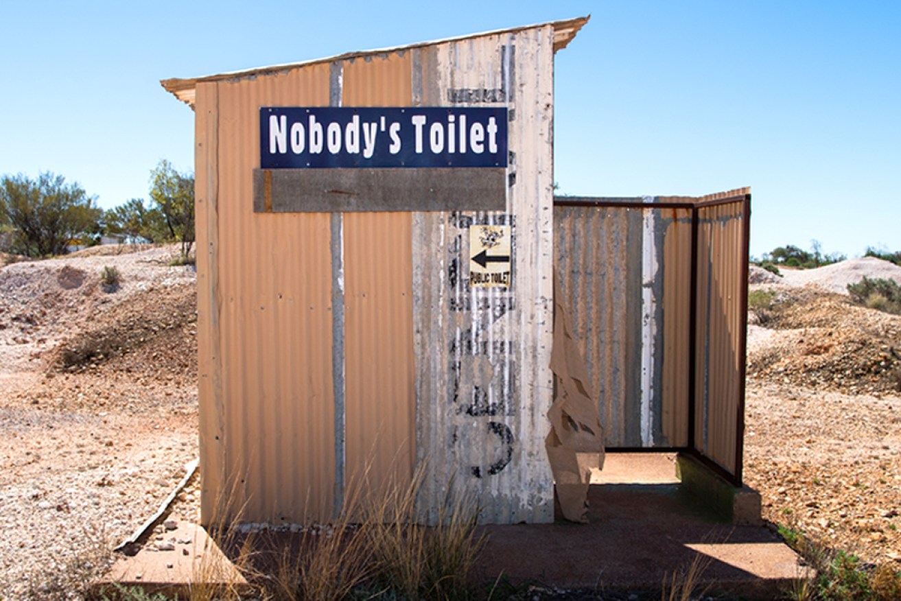 When you need to go ... Nobodys Toilet on the opal fields of White Cliffs in western NSW.