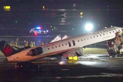 Harrowing footage as jet hits truck on runway