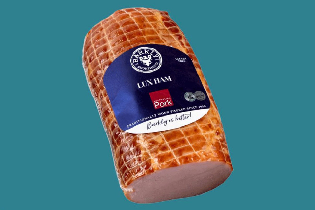 The recall is for Barkly Smokehouse’s Lux Ham 1.9kg. <i>Photo: NSW Food Authority</i>