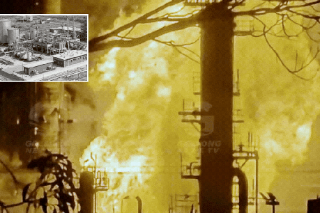 Inferno engulfs one of Australia’s last two oil refineries