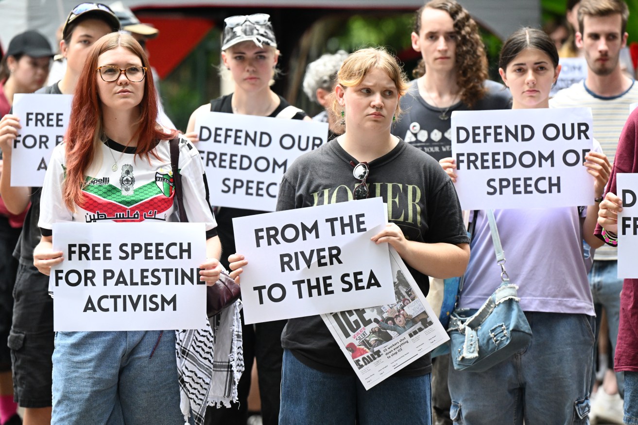 The Queensland government's ban of two phrases deemed anti-Semitic has led to numerous protests.