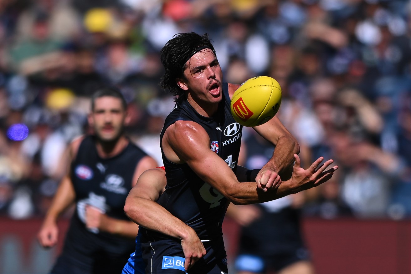 Carlton's Elijah Hollands has been admitted to hospital after suffering a mental-health episode.