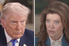 'A disgrace': Trump erupts at lone question