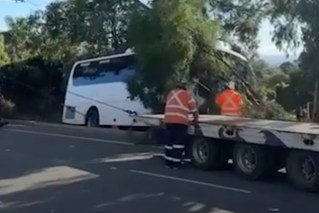 Students injured as bus carrying 41 crashes