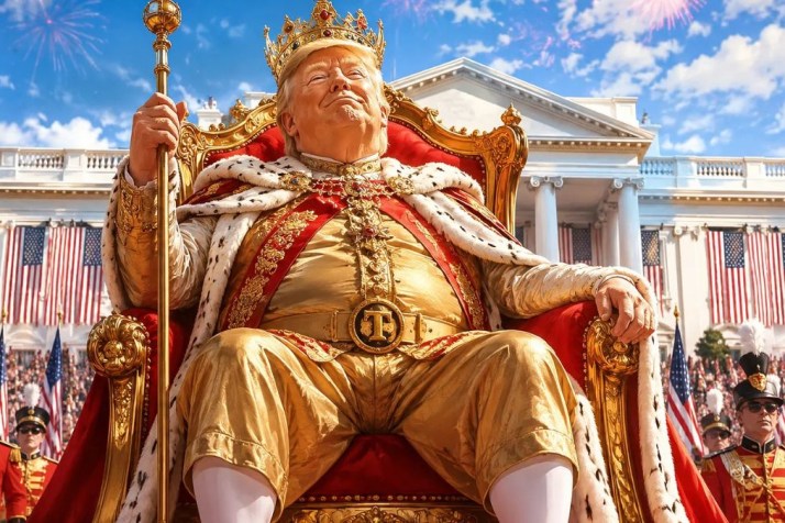 Trump makes US birthday about one thing: Himself