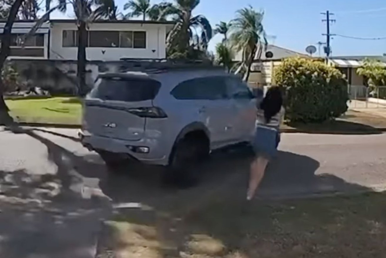 A mum chases her car after thieves drive off with her baby.