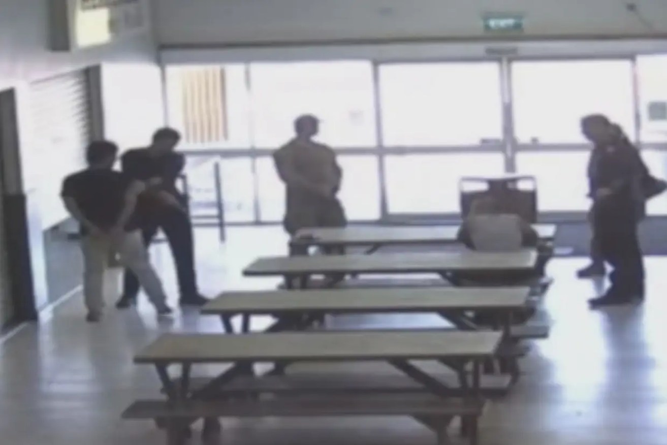 The illegal arrivals visited a local bakery. Photo: Nine News
