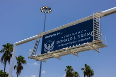 Travellers vent as airport renamed after Trump