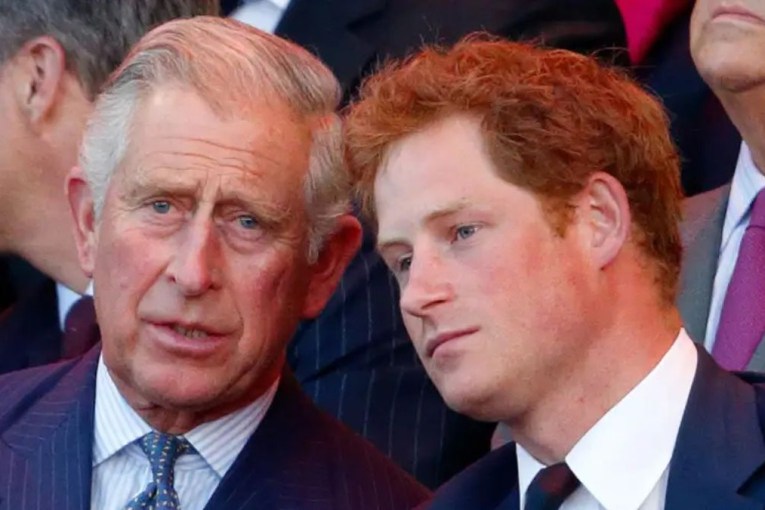 King meets Prince Harry, Meghan and their two children