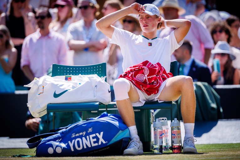 Wimbledon agony for teen Hewitt – as dad watches