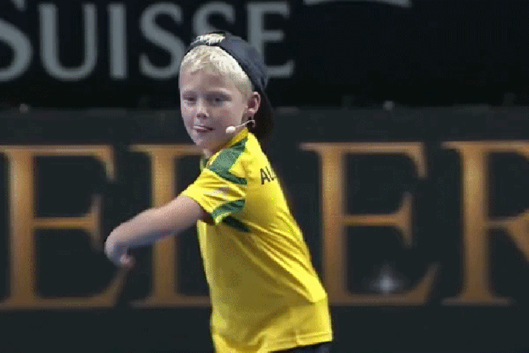 Video of Cruz Hewitt and Roger Federer goes viral