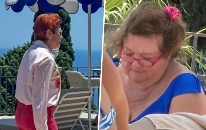 Pauline's poolside date with Gina in Italy