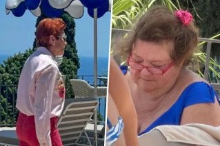 Pauline's poolside date with Gina in Italy