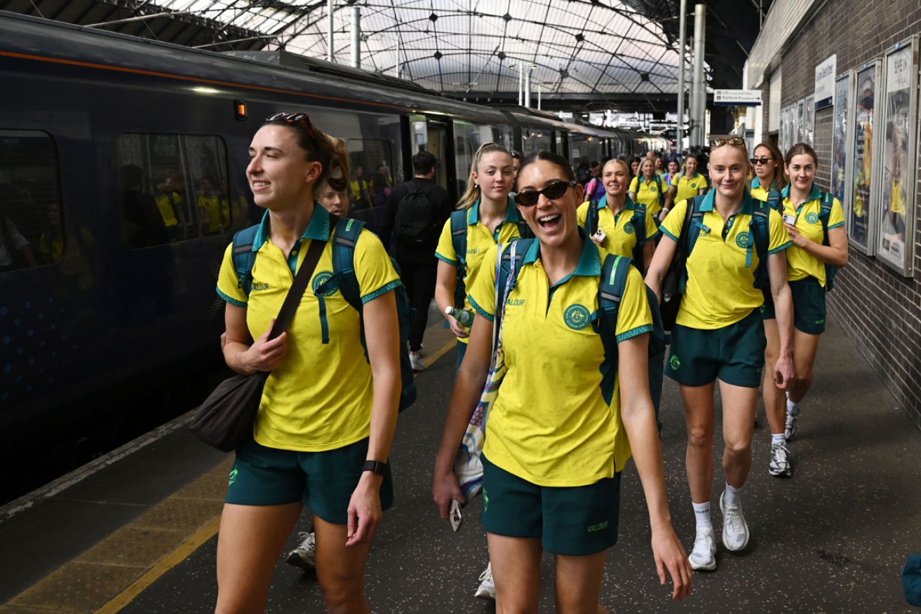 Members of the Diamonds have arrived in Glasgow for the Commonwealth Games. <i>Photo: AAP</i>