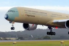 Qantas jet touches down after ultra-long-haul flight