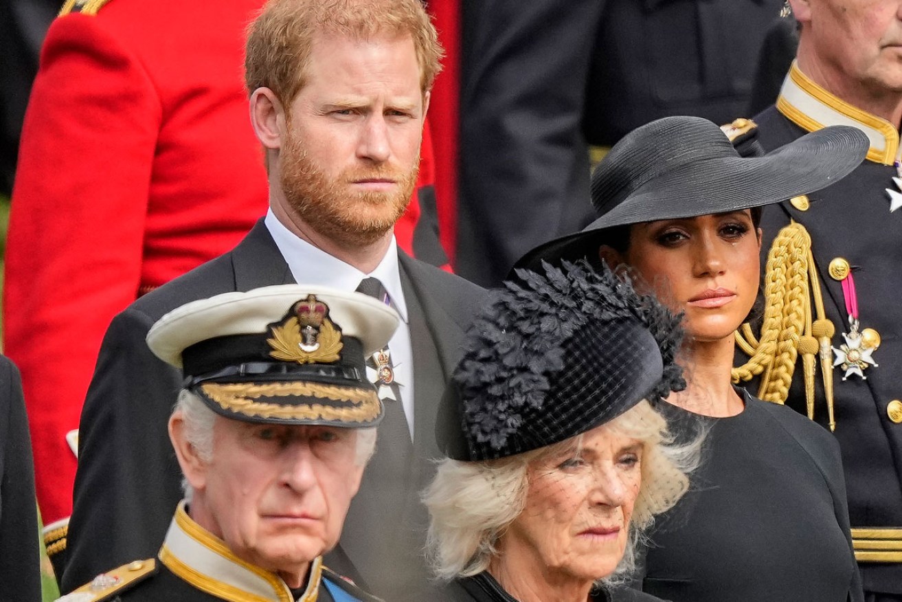 King Charles and Harry last spent time together in public at the late queen's funeral. <i>Photo: AP</i>