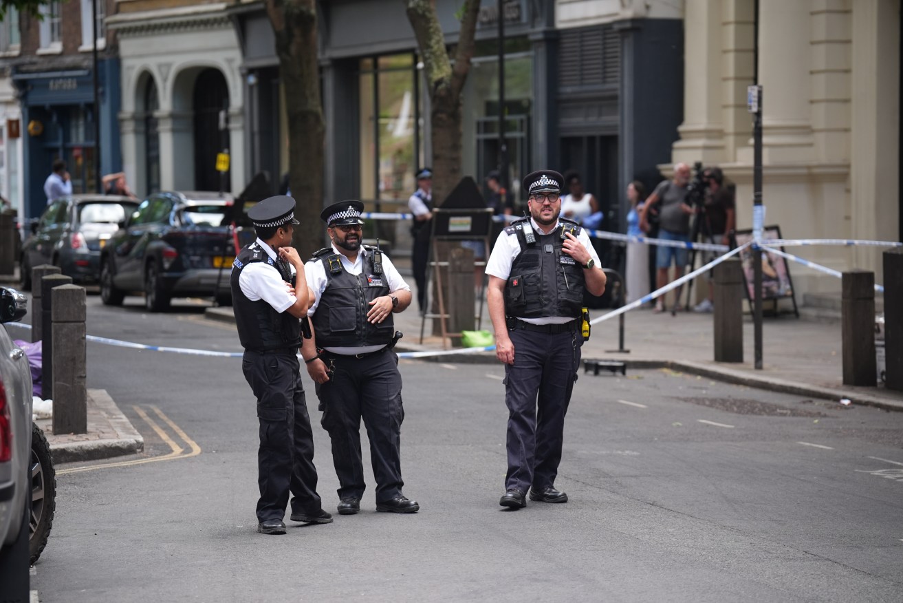 Police say a woman has been arrested on suspicion of possession of an offensive weapon and assault.