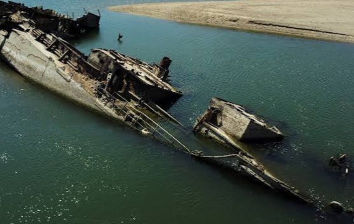 Nazi ships resurface as Danube dries up