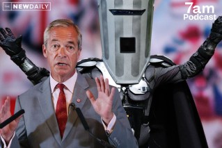 How Nigel Farage ended up facing off with a bin