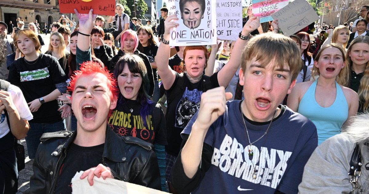 'Temu Trump': Students rally against Pauline Hanson