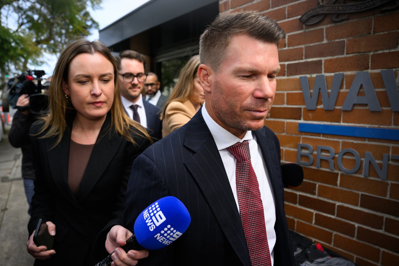 David Warner had several glasses of wine before getting behind the wheel of his car.