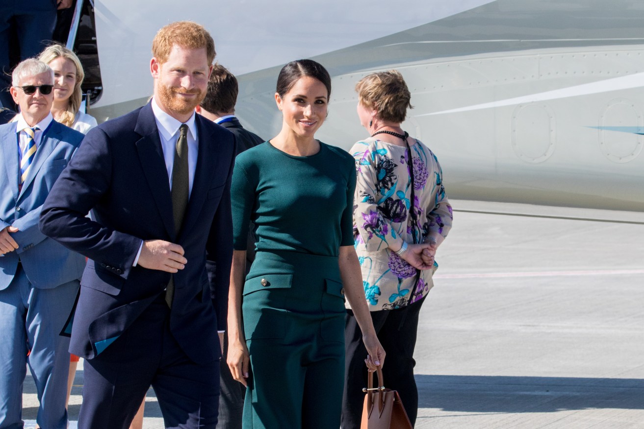 Prince Harry and his family reportedly arrived at Birmingham Airport on a private plane from the US.