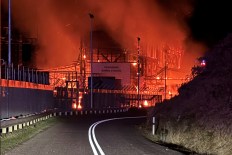 Supply 'secure' after fire guts power station