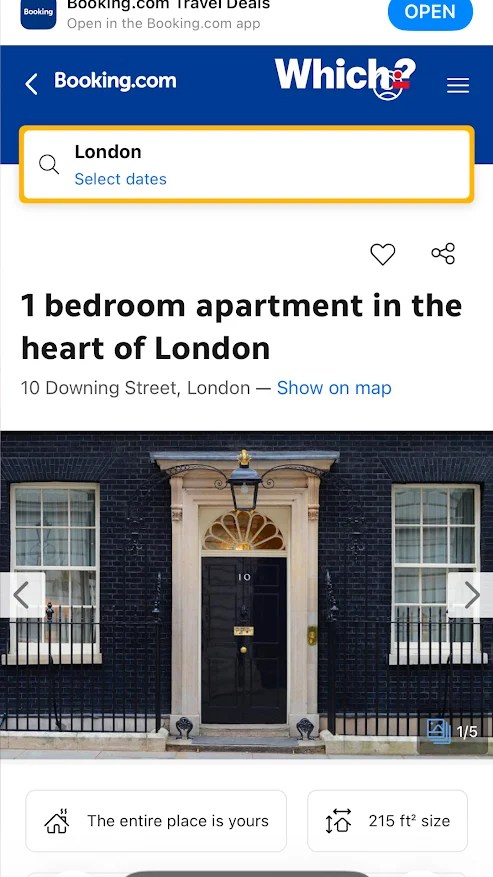 downing street booking