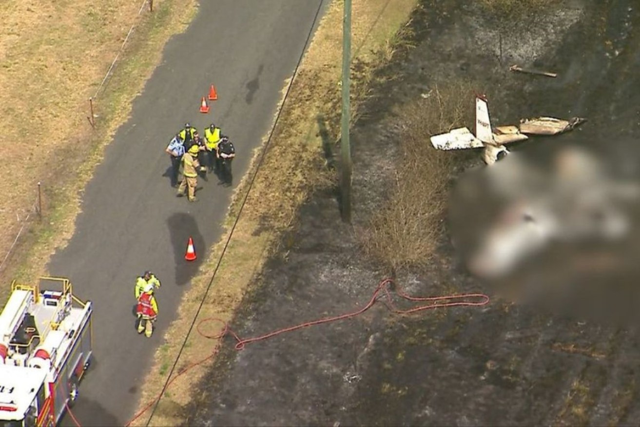 It is not yet confirmed how many people were aboard the light plane when it crashed.