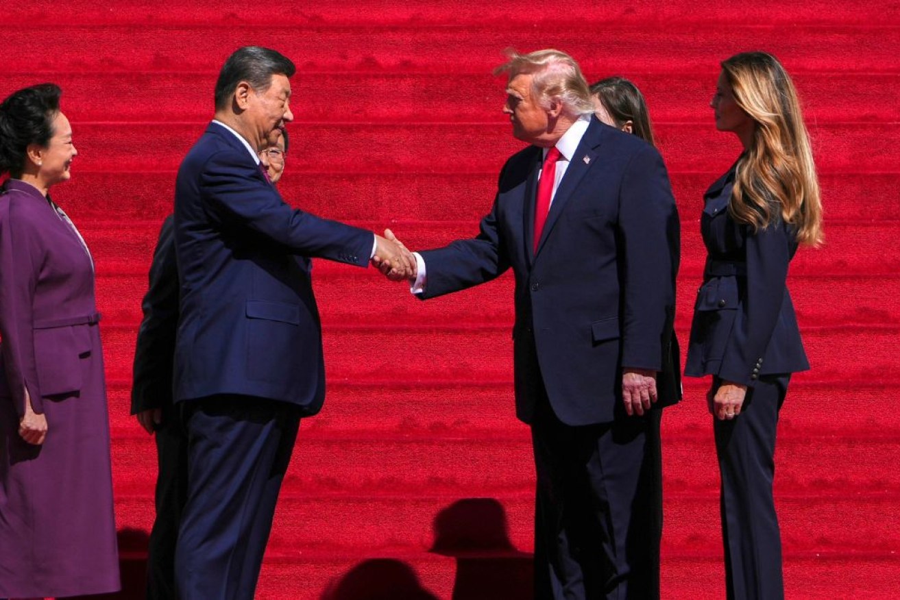 President Donald Trump says a meeting with President Xi Jinping produced great strides.