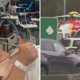 Four still in hospital after car hits footy fans
