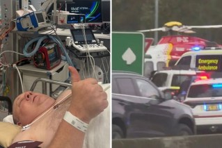 Four still in hospital after car hits footy fans