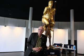 Nude Trump statue on show in Euro parliament