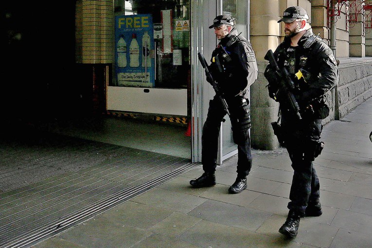 British police arrest two men near another air base