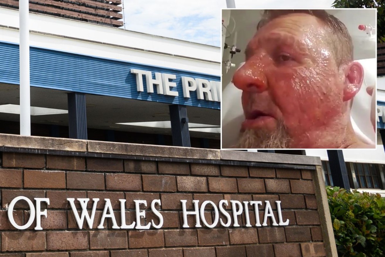 A man at Prince of Wales Hospital allegedly doused three other patients with an accelerant.