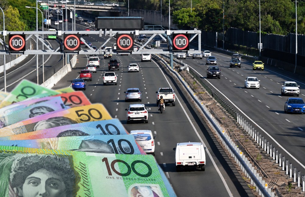Australian Money Meets Highway Traffic