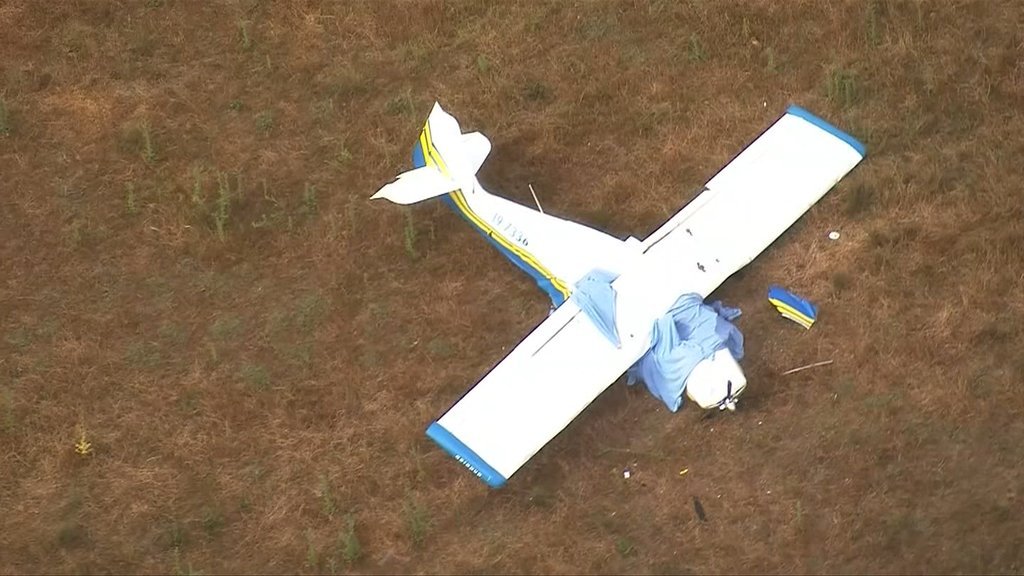 Light plane close-up