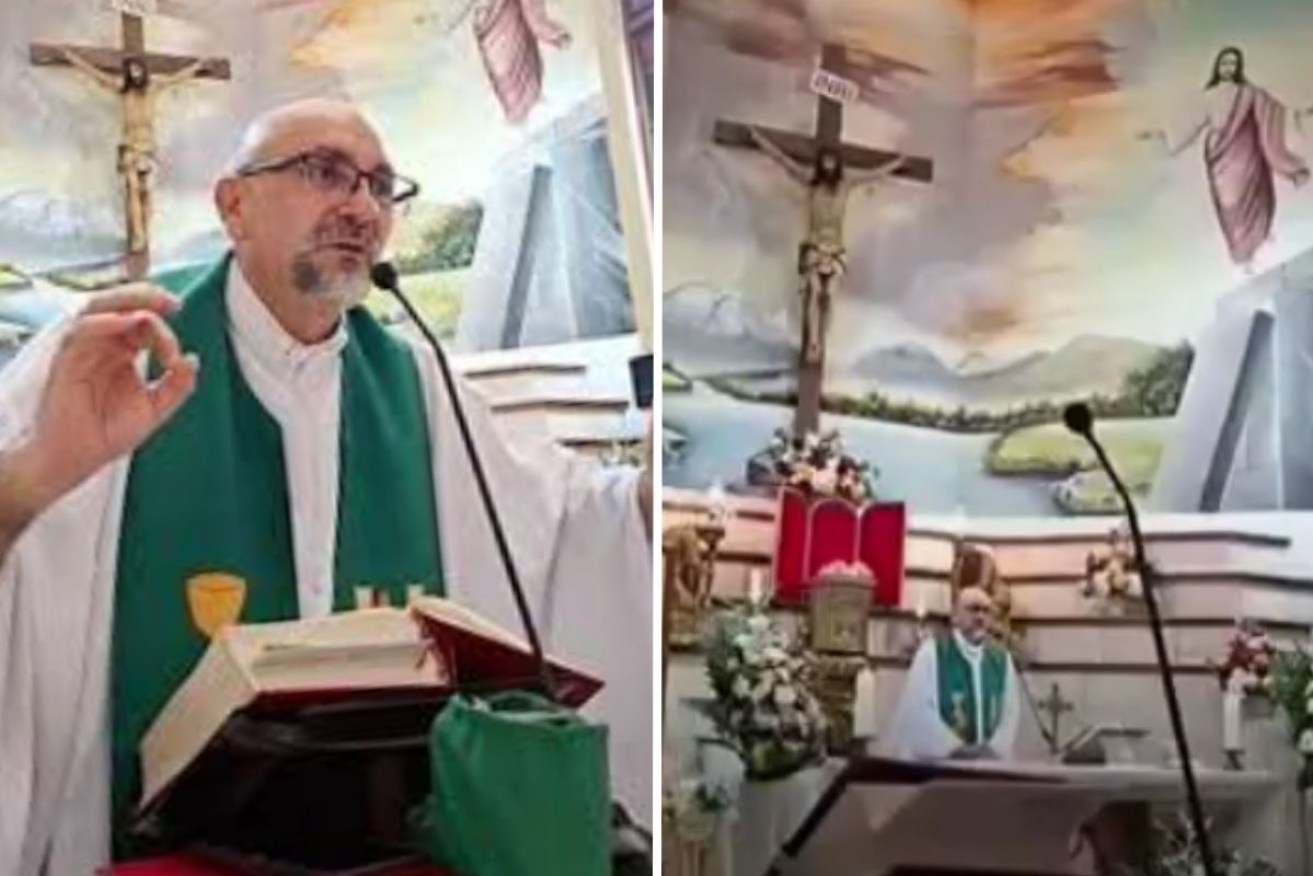 Patricio Sánchez was speaking when the cross fell on him, in a tragic accident.